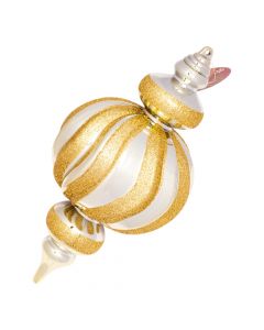 Esfera navideña dorado y champagne