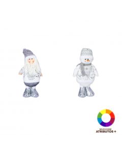 Peluche Santa y muñeco nieve