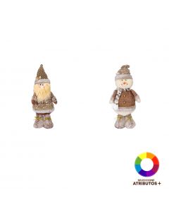 Peluche Santa y muñeco nieve