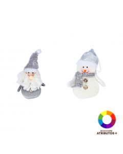 Peluche colgante Santa y muñeco