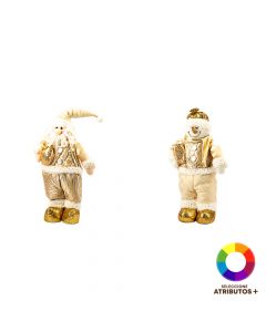 Peluche Santa y muñeco nieve