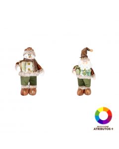 Peluche Santa y muñeco 43 cm