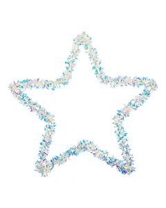 Estrella metálica navideña tornasol