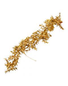 Guirnalda navideña hojas doradas