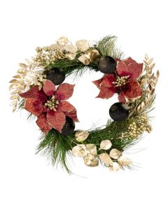 Corona Adviento decorada 40cm