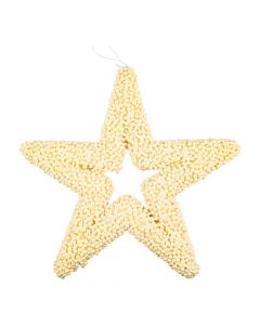 Estrella colgante navideña beige
