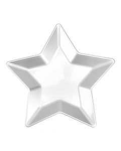 Portaplato estrella plateado