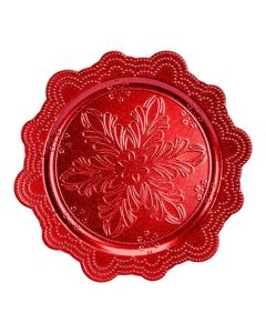 Porta plato rojo 33x2 cm