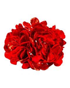 Flor hortensia roja navideña