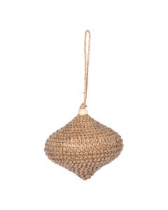 Esfera navideña de yute beige