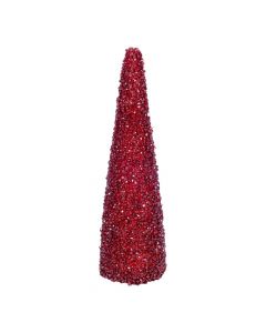 Árbol navideño rojo con relieve