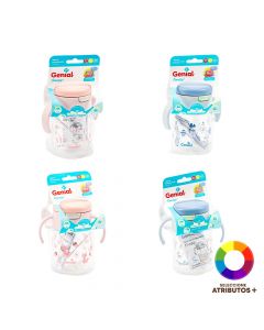 Botella bebé con pajilla