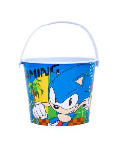 Balde estampado Sonic con asa multicolor