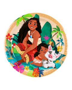 Plato cartón estampado Moana 7pulg 6und multicolor