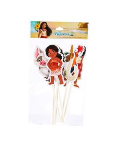 Topper cartón estampado Moana 6pzas surtido