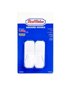 Gancho adhesivo blanco redondo 2pcs 80mm