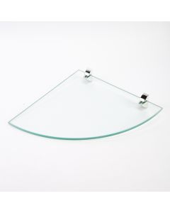 Repisa esquinera vidrio 0.8x25x25cm
