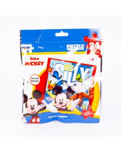 Rompecabezas Mickey mouse 23.1x26.3cm 24pzas +3a