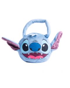 Bolso mano para niña Stich afelpado celeste