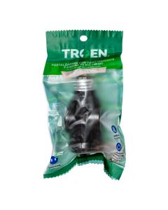 Portalámpara negro y plateado