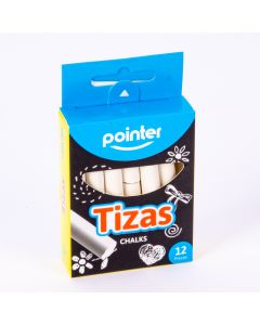 Tiza Pointer 12pzas blanca