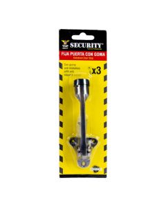 Sostenedor metal security para puerta con goma