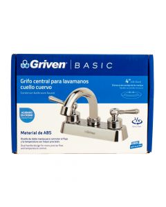 Grifo para lavamanos con cuello curvo 4pulg 