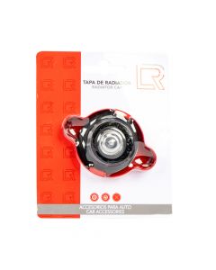 Tapa radiador para auto lisa rojo