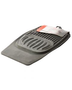 Alfombra caucho para auto con relieve 4pzas negro