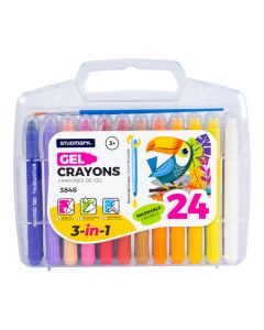 Crayones 3en1, 24 colores