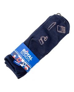 Medias escolares antideslizantes azul talla 6-8