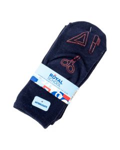 Medias escolares antideslizantes azul talla 2-4