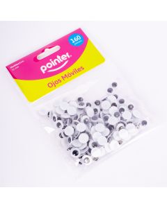 Ojitos movibles negros 160und