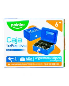 Caja seguridad metálica 6 pulgadas