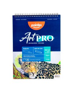 Cuaderno dibujo 35 hojas leopardo