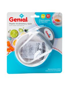 Majador de alimentos con tazón para bebé +4