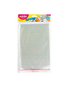 Bolsa celofán adhesiva lisa 30x20cm 50und +3a transparente