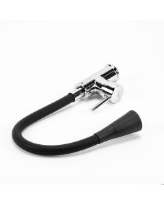 Grifo monomando flexible 2 riegos negro
