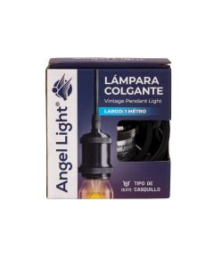 Lámpara colgante angel light diseno vintage 1m largo negro