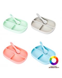 Plato y cuchara para bebé