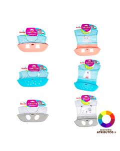 Babero silicón estampado práctico