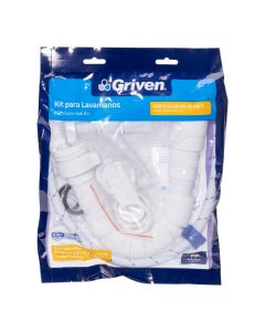 Kit plástico lavamanos blanco