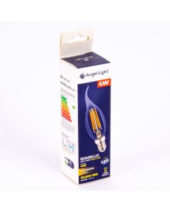 Bombillo led ángel light vela c35 4w amarilla