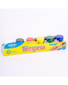 Tempera Pointer 6 colores con pincel 20ml +3a