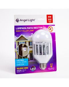 Bombillo led mata insecto 6w luz fria 