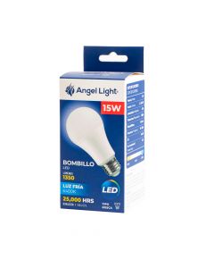 Bombillo led 15w luz fría t/rosca blanco