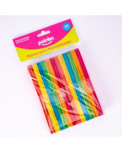 Paleta madera Pointer para manualidad colores 60und