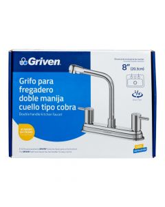 Grifo cuello cobra plateado