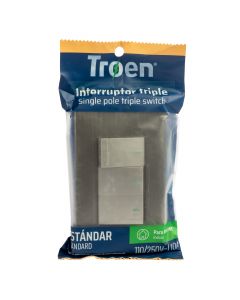 Interruptor triple con luz 125v