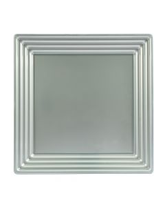 Bandeja cuadrada con borde relieve 12x12pulg gris